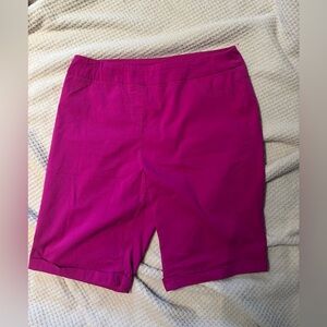 Soft Surroundings Magenta Bermuda Shorts Large - Summer, Vacation, Beach, Cruise